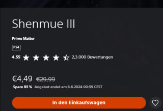 Shenmue lll voor PS4 voor €4,49 in de Playstation Store