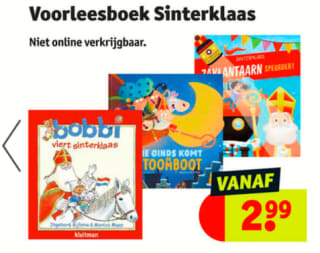 Diverse Sinterklaas voorlees-boeken vanaf €2,99 bij Kruidvat