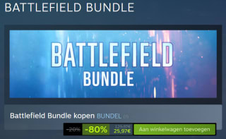 Battlefield bundle voor €25,97 bij Steam