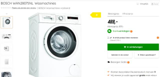 BOSCH - WAN28075NL Vrijstaande wasmachine voor €469 bij Keukenloods