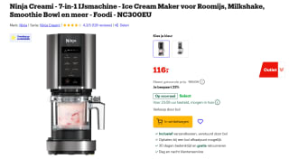 Ninja Creami IJsmachine NC300EU voor €116 bij Bol.