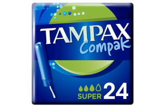 24 Tampax Compak Super Almohadillas con Aplicador por 4,26€