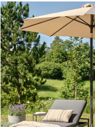 HALK Marktparasol HALK Ø300 beige voor €35 bij Jysk