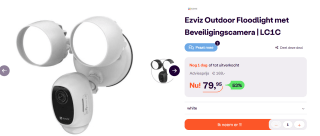 EZVIZ LC1C Beveiligingscamera - Voor buiten voor €79,95 bij Ibood