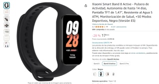Xiaomi Smart Band 8 Active por 17,99€