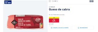 Rulo de cabra La Tabla por 1,69€