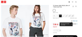 TV Anime ONE PIECE 25th UT T-Shirt voor €7,90 bij Uniqlo
