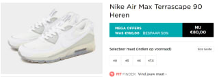 Nike Air Max 90 Terrascape voor €80 bij JD Sports