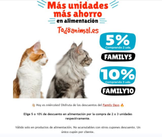 Hoy Family Days descuento de 10% o 5% según importe de compra