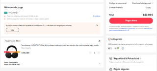 Sennheiser MOMENTUM 4 Auriculares inalámbricos Cancelación de ruido adaptativa por 140,04€