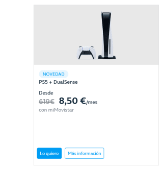 Play Station 5 PS5 lector + Mando DualSense por 408€ para clientes Movistar