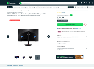 Monitor ACER Nitro Gaming 27" Flat 1440p 170Hz 1ms por 159,99€