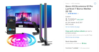 Govee Kit Dreamview G1 Pro Luces Monitor 22-32" por $600 | Mercado Libre