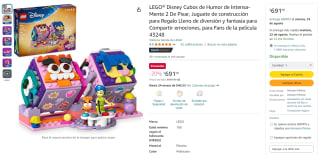 LEGO Disney Cubos de Humor de Intensa-Mente 2 por $691 en Amazon