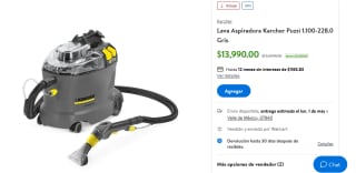 Lava aspiradora Karcher Puzzi 1.100-228.0 por $13,990 en Walmart