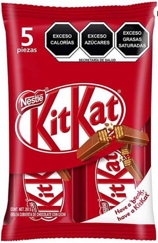 Chocolates Nestlé Kit Kat con Leche 207.5 gr x 5 en Amazon