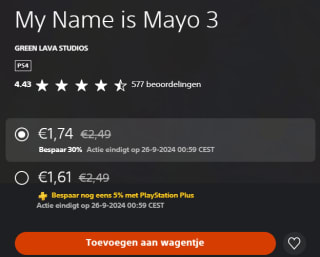 My Name is Mayo 3 voor €1,74 in de PlayStation Store