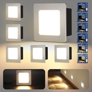 Letlit 6PACK Iluminación de Escalera 3W, Super Brillante 300lm LED por 38,49€
