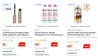 Tot 60% korting op make-up en skincare van Maybelline New York, L’Oréal Paris en meer bij Bol