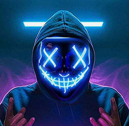Mascara led Halloween 4 modos iluminación a solo 11,39€