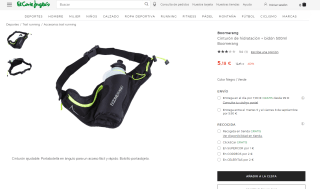 Cinturón de hidratación + bidón 500ml marca Boomerang por 5,18€