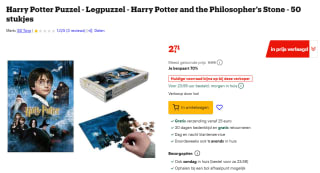 Harry Potter legpuzzel 50 stukjes voor €2,71 bij Bol