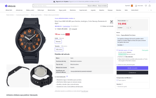 Reloj analógico Casio MW-240-4BV por 19,99€