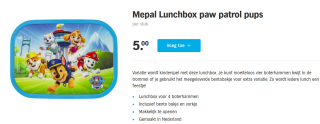 Mepal Lunchbox Paw Patrol Pups voor €5 bij AH