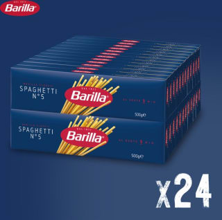 24 stuks Barilla 5 Spaghetti - 500 gr voor €30 bij Bol