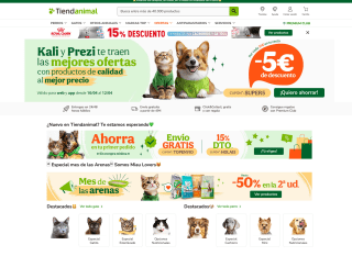 Código 5€ Descuento por cada 35€ en Tiendanimal