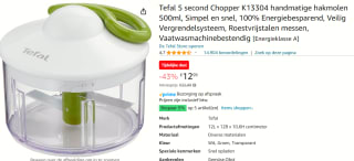 Tefal Hakmolen voor€12,99 bij Amazon