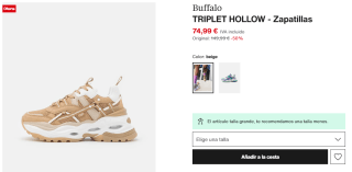 Buffalo TRIPLET HOLLOW beige al 50% por 74,99€