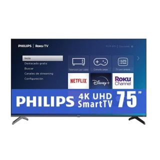 TV Philips 75" Roku 4K UHD LED 75PUL6653/F8 por $9,592 en Walmart