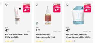 Alle Naïf producten voor €4,95 bij de Etos