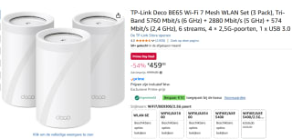 TP-Link Deco BE65 3-pack voor €449 dmv code met Amazon prime