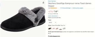 Skechers Cozy Campfire gevoerde dames pantoffels voor €14,99 bij Amazon