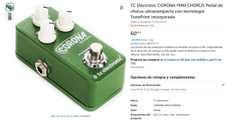 TC Electronic CORONA MINI CHORUS Pedal de chorus ultracompacto con tecnología TonePrint incorporada por 60,99€