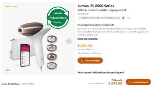 Refurbished Lumea IPL 8000 Series Refurbished IPL-ontharingsapparaat voor €249,99 in de Philips store