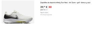 Zapatillas de Golf Nike Infinity Tour Next - Air Zoom por 39.99€