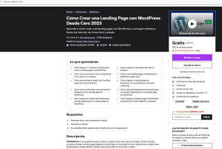 Cómo Crear una Landing Page con WordPress Desde Cero 2023 Gratis con Udemy