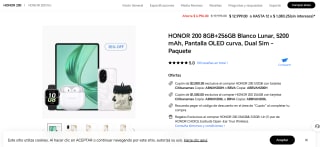 Honor 200 256GB + Pad X8a + Watch 5 + Earbuds X6 + Mochila por $12,999