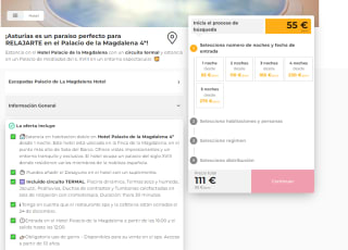 Estancia en Hotel Palacio de la Magdalena 4* para dos 55€pxp