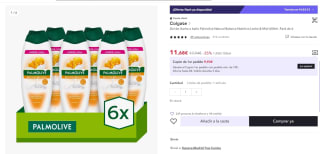 Pack de 6 ud Gel de ducha o baño Palmolive Natural Balance Nutritivo Leche & Miel 600ml por 11,68€ (7€ cuenta nueva)