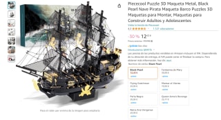 Piececool Puzzle 3D Maqueta Metal, Black Pearl Nave Pirata Barco Puzzles 3D por 12,43€