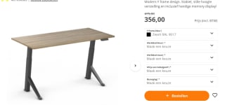YDesk Elektrisch Zit-Sta Bureau voor €356 bij Worktrainer