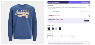 Sudadera para Hombre Jack & Jones JJELOGO CREW NECK por 9.12€