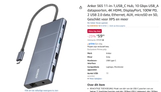 Anker USB C Hub, 565 11-in-1 Laptop Docking station voor €59,99 met Amazon prime