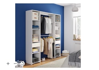 Kit dressing 2 colonnes avec 2 tiroirs blanc à 79€