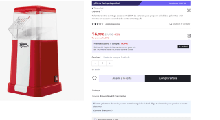 Palomitero retro con 1200W de potencia marca jocca por 11,04€