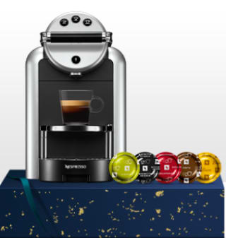 Gratis Zenius koffiemachine twv 398 euro bij aankoop van 750 capsules
